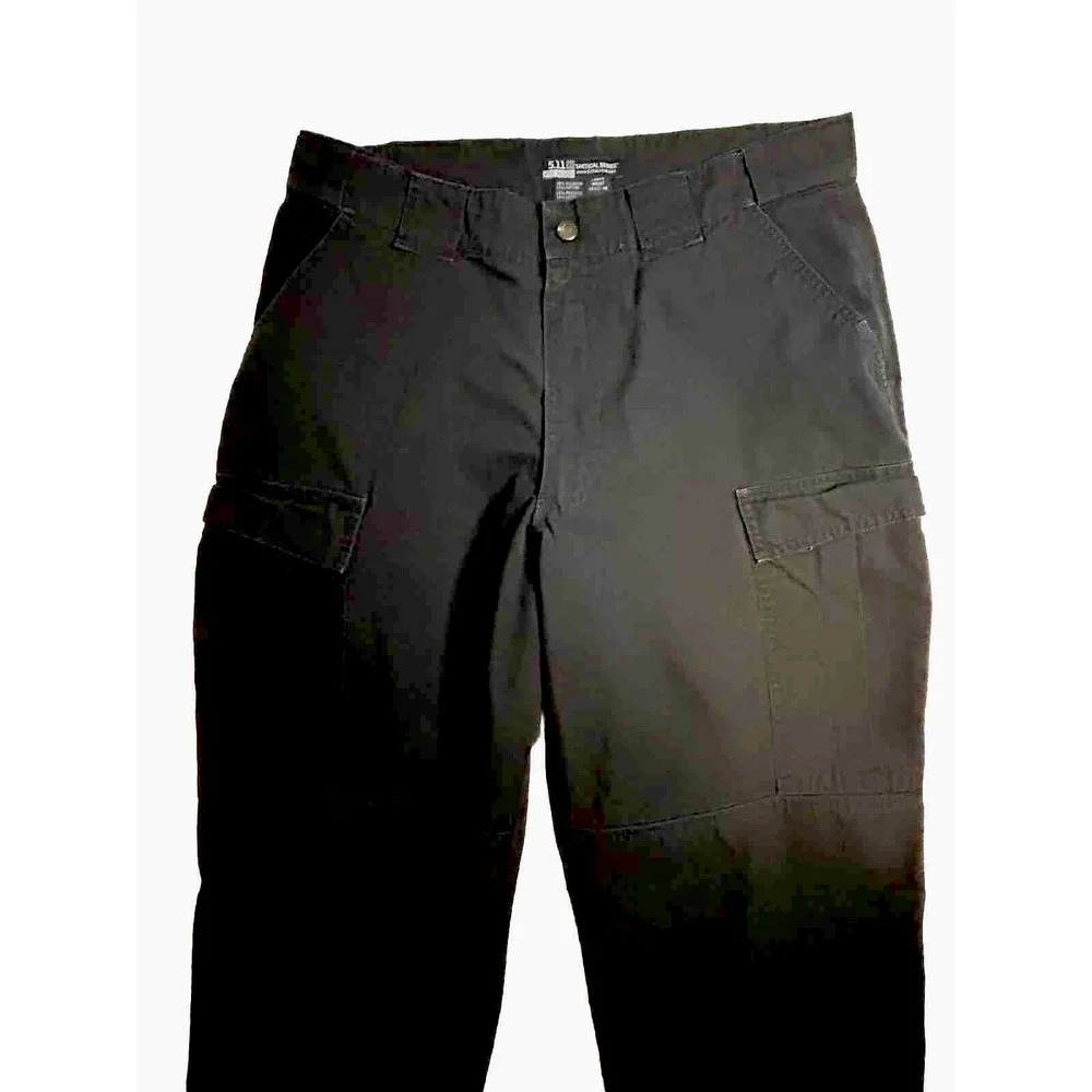 511 Tactical Pants Men's Large (35 1/2 - 39) Black Ripstop 30.5